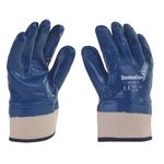 Guantes de algodón DermaCare 67-805 con nitrilo azul 25cm