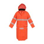 Gabardina Impermeable Naranja con Cinta Reflejante