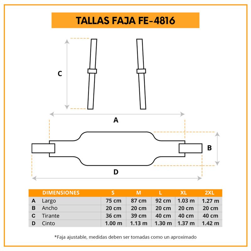 Faja lumbar elastica 3/c Derma Care