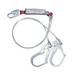 Protecta®-PRO-Eslinga-de-doble-brazo-de-cable-de-acero-con-gancho-grande-de-acero-y-paquete-amortiguador