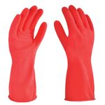Guantes de látex DermaCare 56-131 uso doméstico 18mm rojos