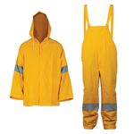 Traje impermeable de PVC y poliéster con reflejante