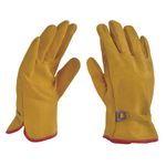 Guante operador flor de piel de res