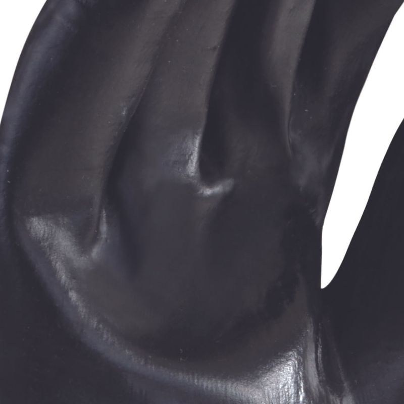 Guante negro con una inmersión de pvc consoporte de algodón 18 pulgadas