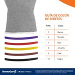 Tabla de código de colores en los ribetes para identificar tallas de guantes industriales